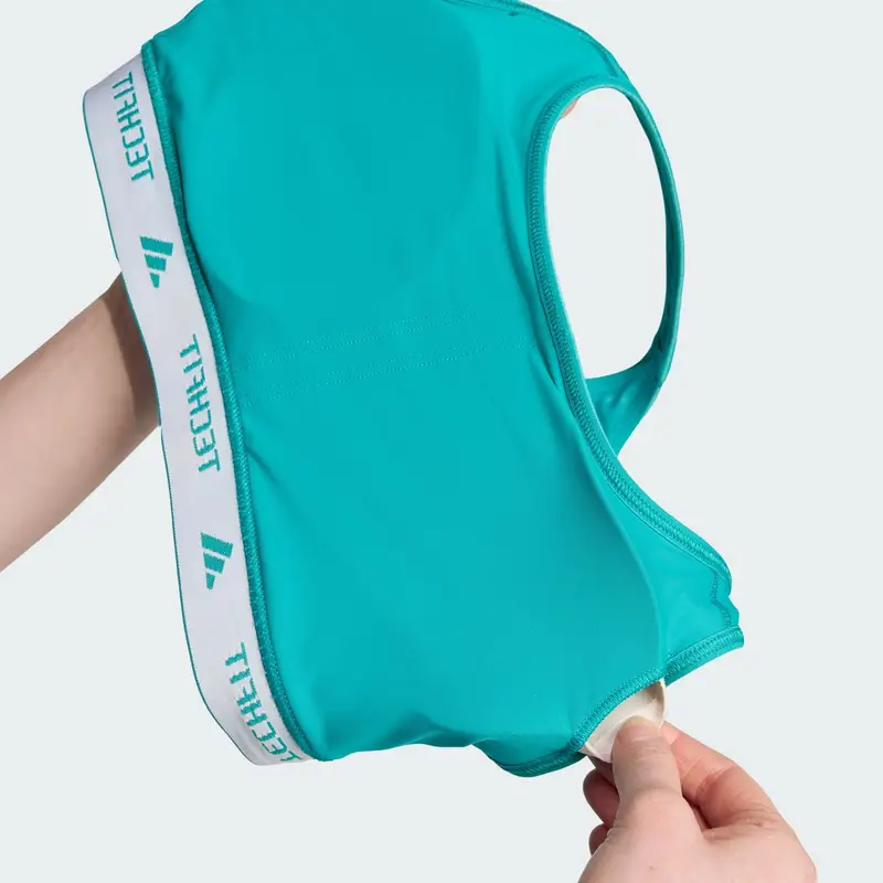ADIDAS PERFORMANCE Reggiseno sportivo turchese / bianco miniatura 2