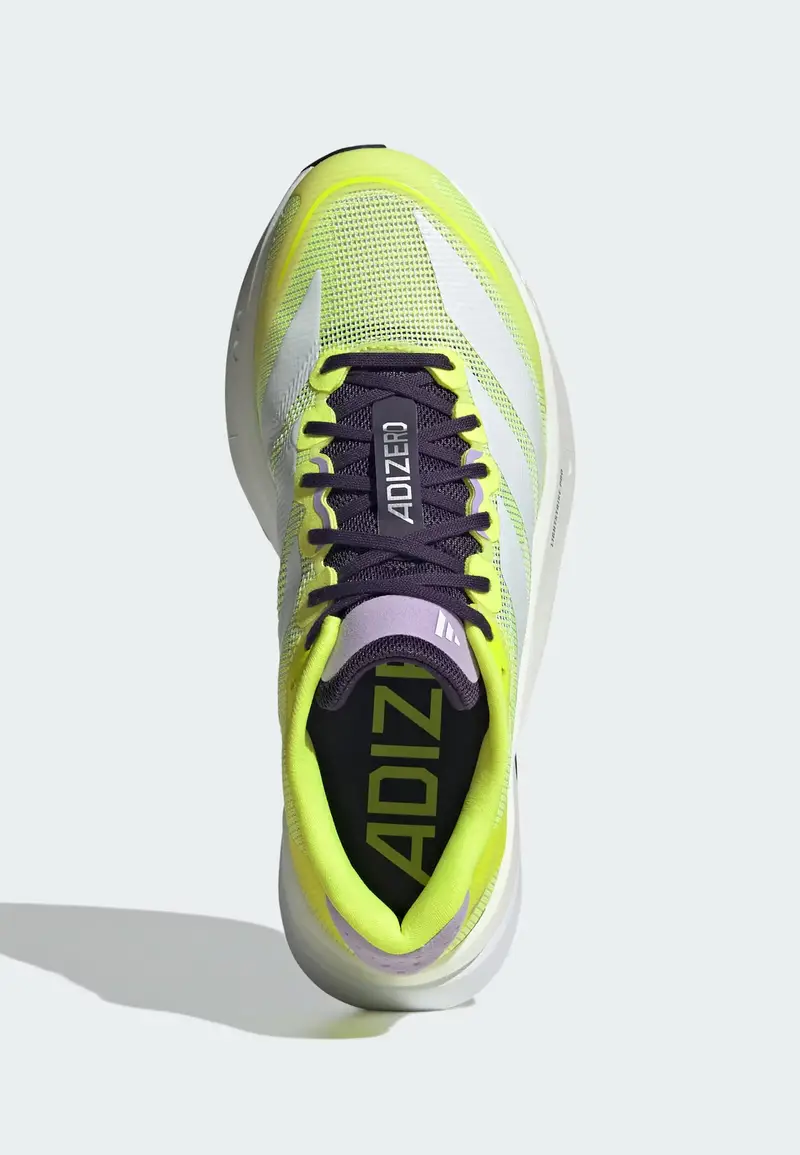 Scarpa da corsa Adizero Boston 13 giallo neon / lavanda / bianco miniatura 2