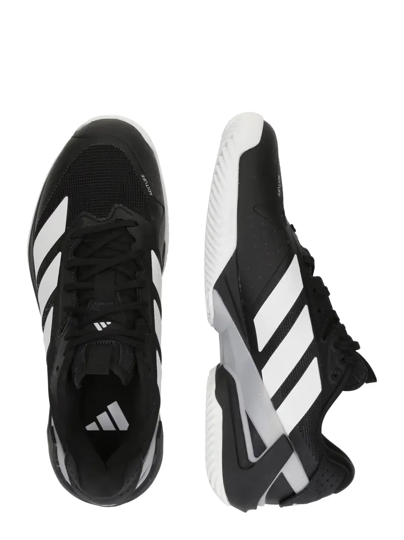 Scarpa sportiva Adizero Ubersonic Clay grigio / nero / bianco miniatura 2