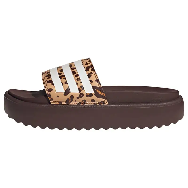 Scarpe da spiaggia / da bagno Adilette cappuccino / marrone scuro / bianco