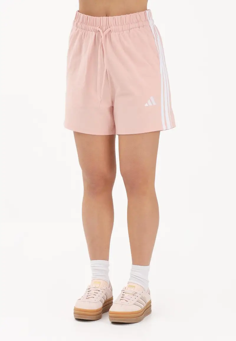 Shorts Essentials 3-Stripes rosa da donna