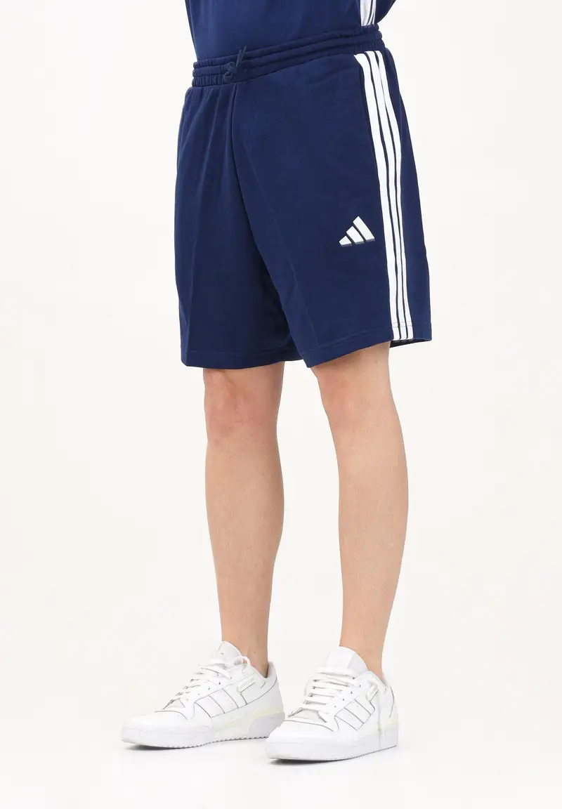 ADIDAS PERFORMANCE Shorts sportivo Essential 3-Stripes French Terry blu da uomo