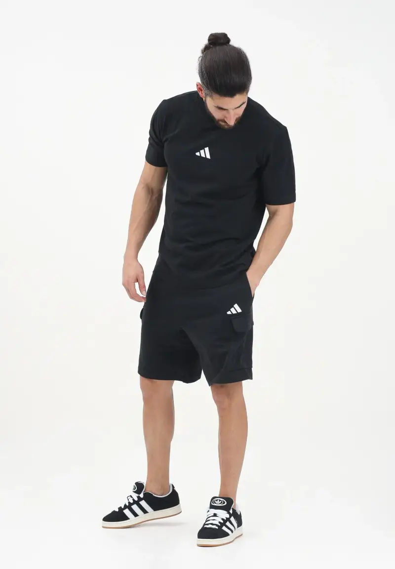 Shorts sportivo Essentials Cargo nero da uomo miniatura 2