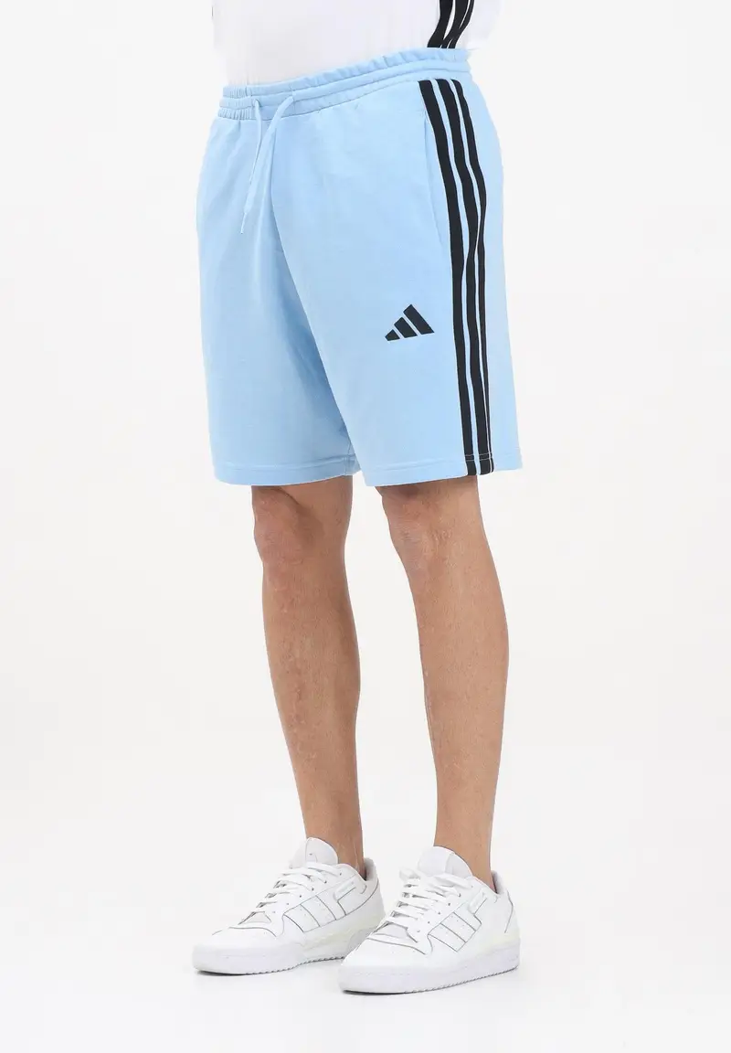 ADIDAS PERFORMANCE Shorts sportivo Train Essentials Piqué 3-Stripes azzurro da uomo