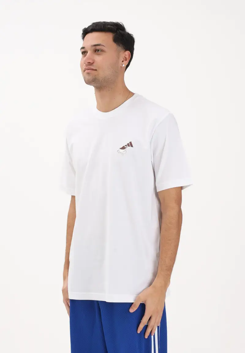 T-shirt a manica corta Coffee Cafe Cheesecake bianca da uomo