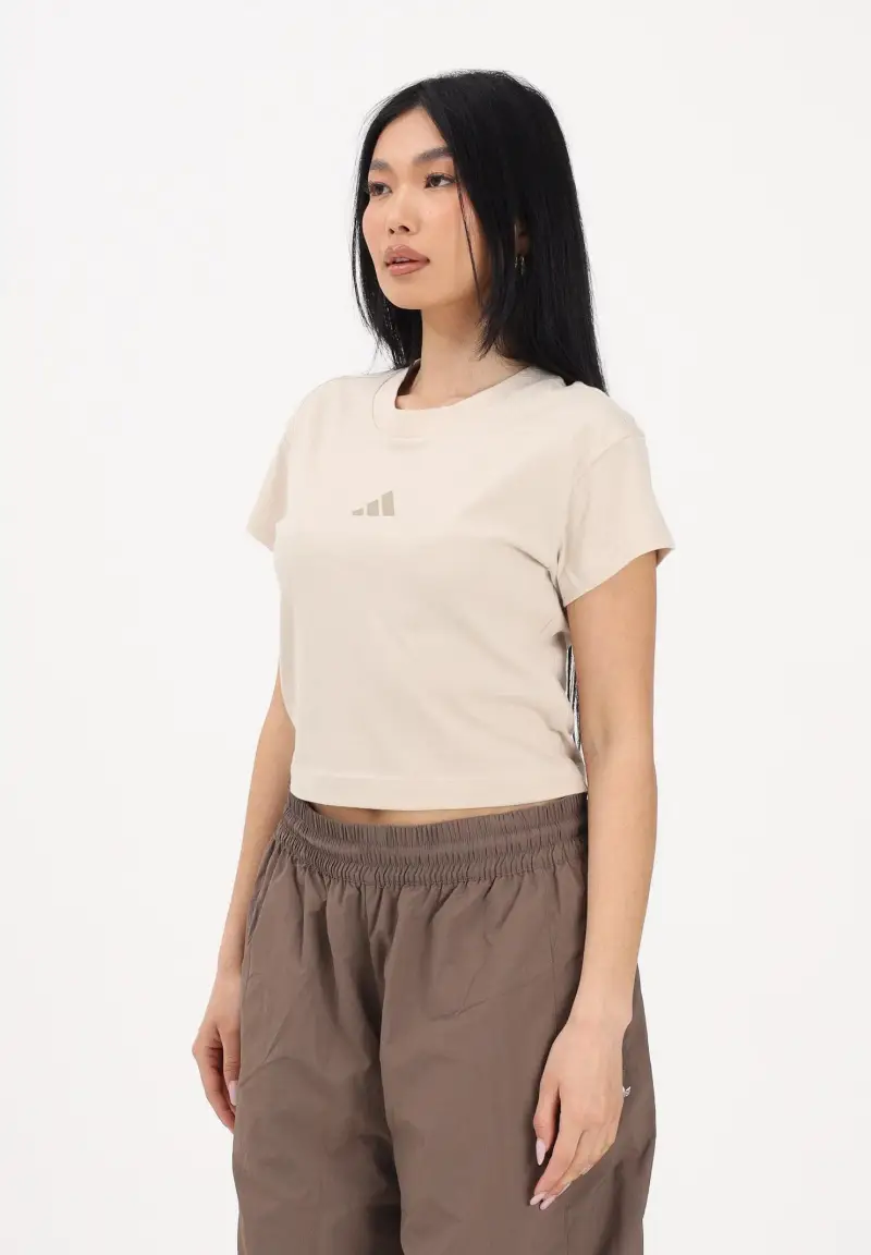Adidas Performance T-shirt Donna Beige 4323204