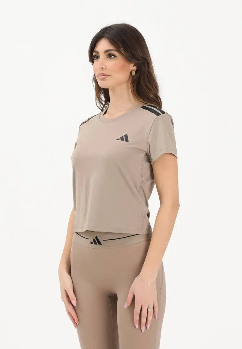 Adidas Performance T-shirt Donna Beige 4182392
