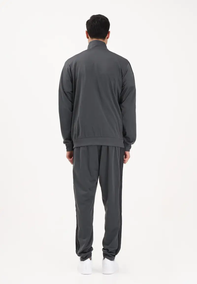 Tuta 3-Stripes grigia da uomo miniatura 3