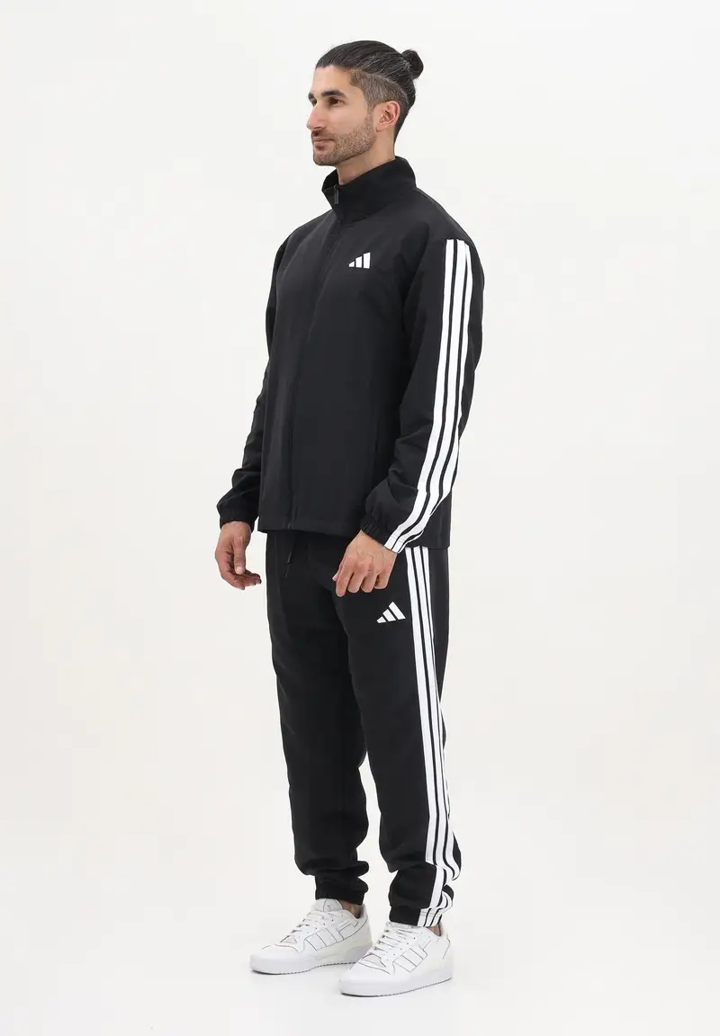 ADIDAS PERFORMANCE Tuta Basic 3 Stripes Tricot nera da uomo
