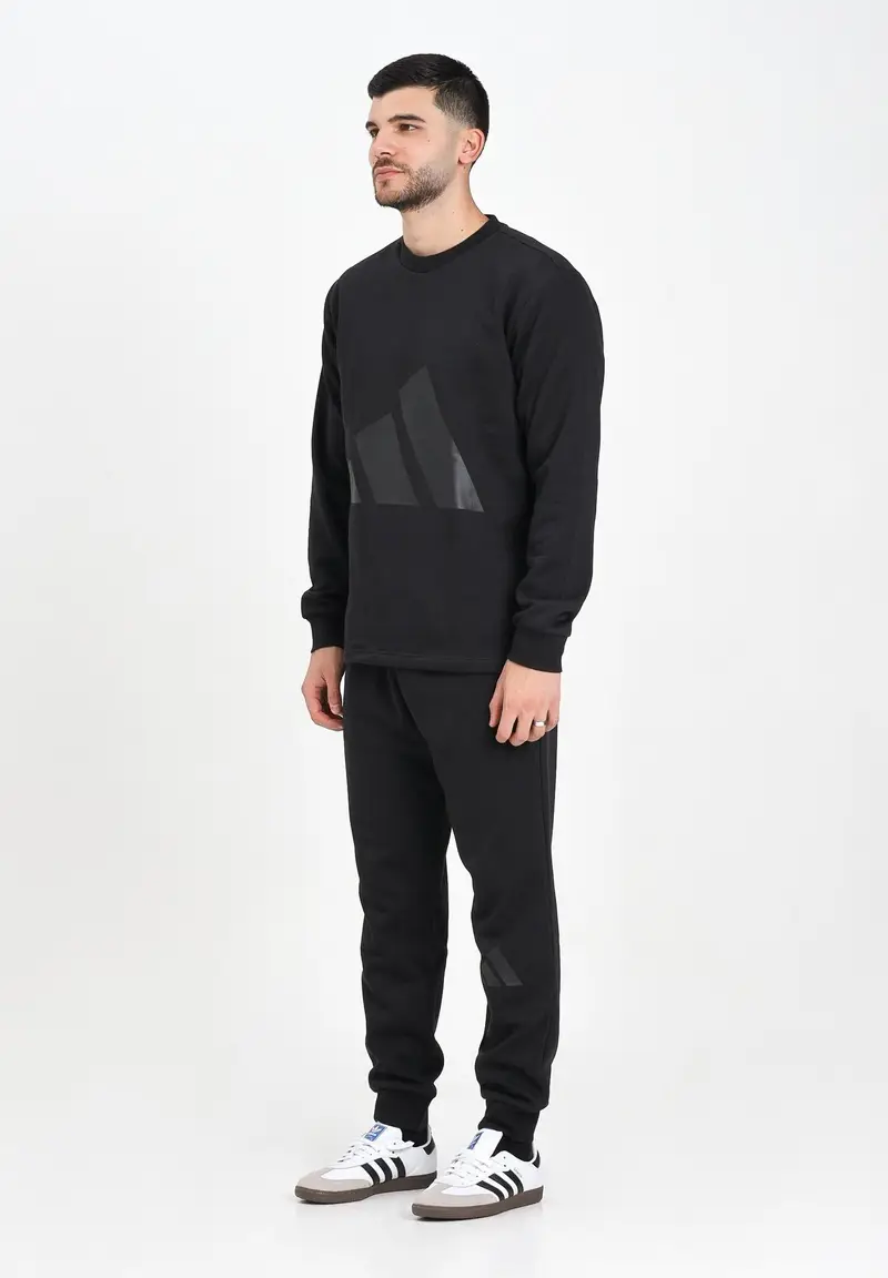 Tuta Big Logo Fleece nera da uomo