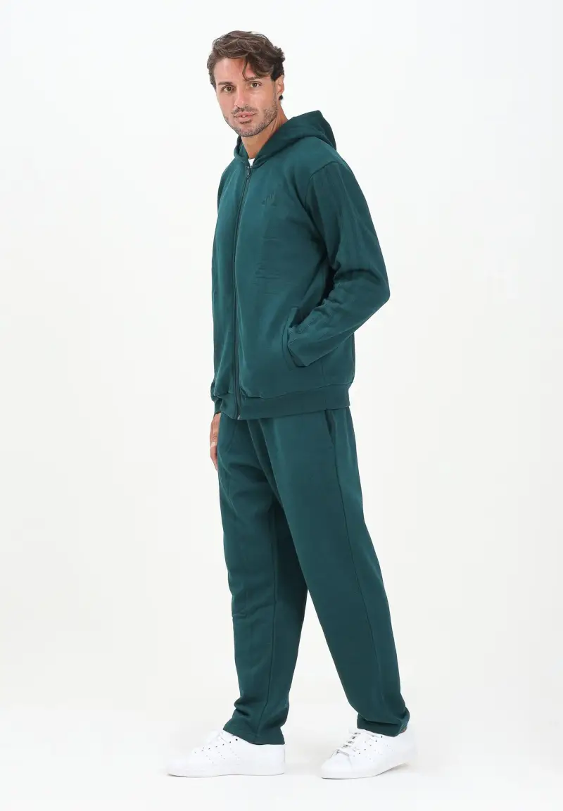 Tuta Colorblock verde da uomo miniatura 2