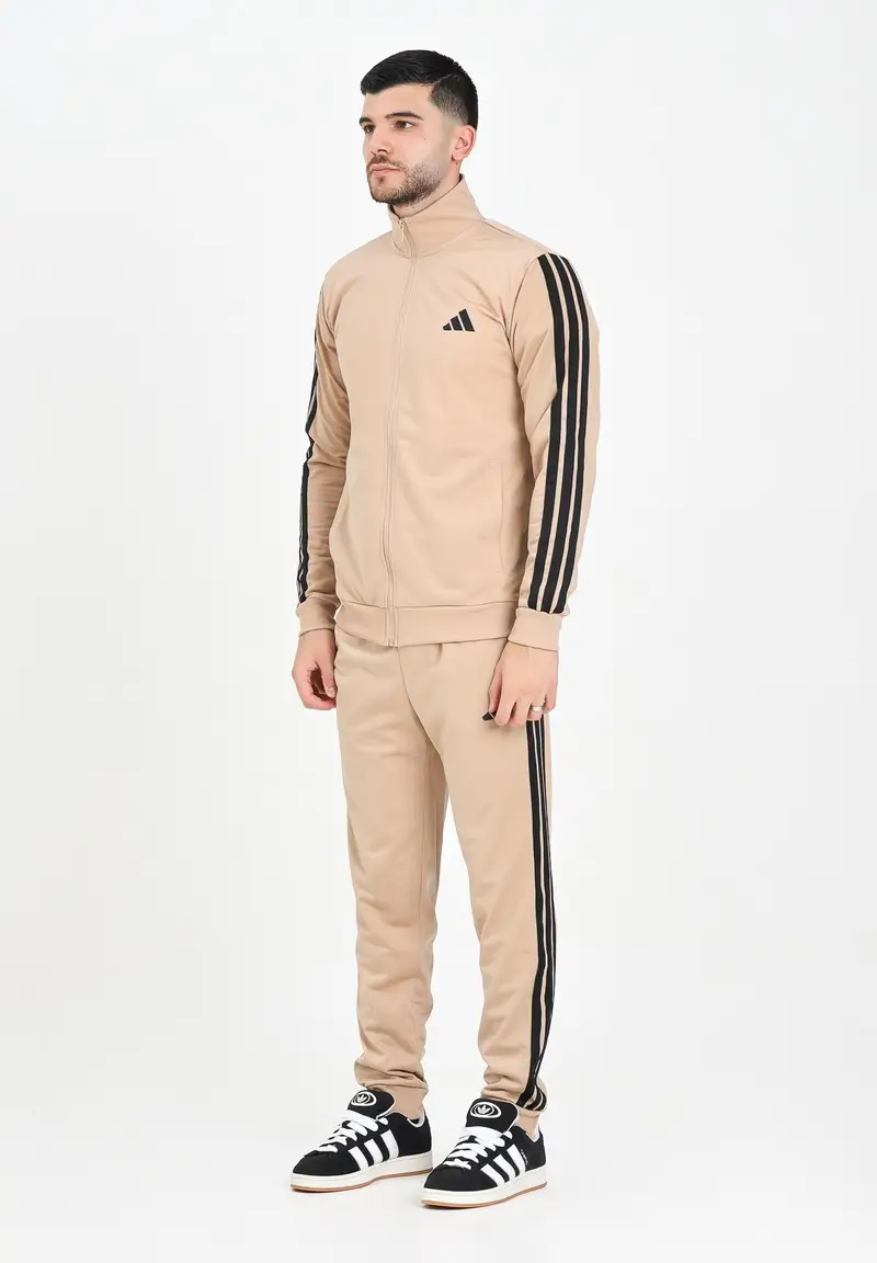 Tuta Essentials 3-Stripes beige da uomo