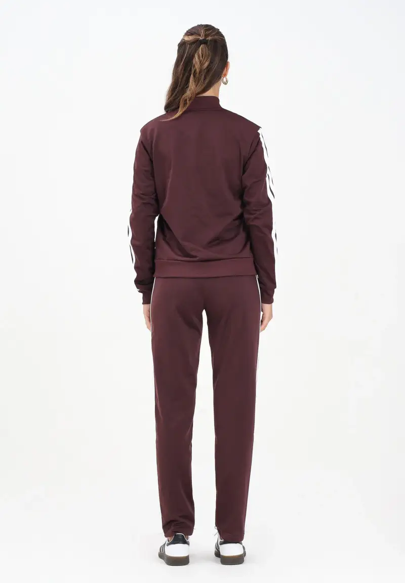 Tuta Essentials 3-Stripes bordeaux da donna miniatura 3