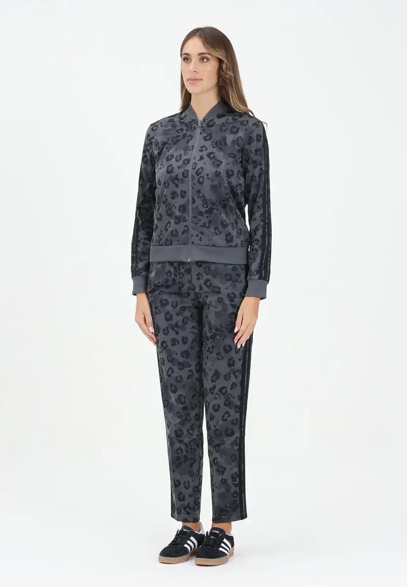 Tuta Essentials 3-Stripes Leo grigia da donna