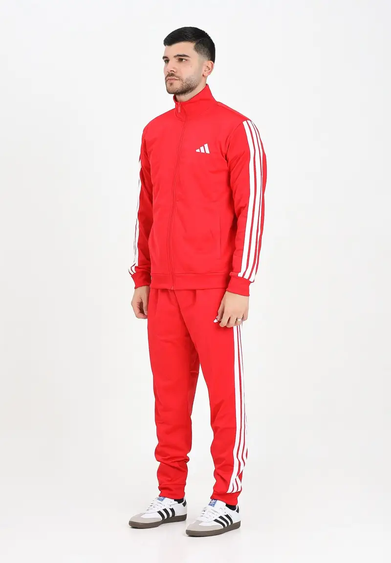 Tuta Essentials 3-Stripes rossa da uomo