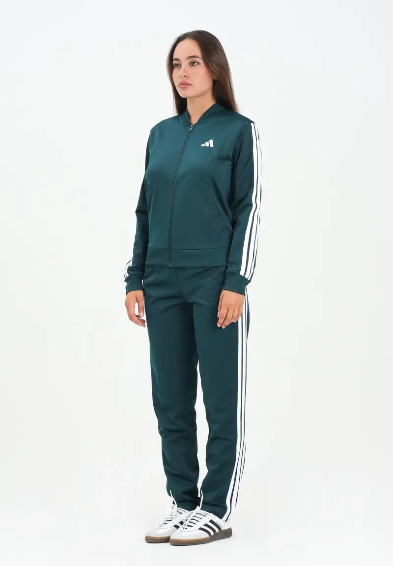 Tuta Essentials 3-Stripes verde da donna