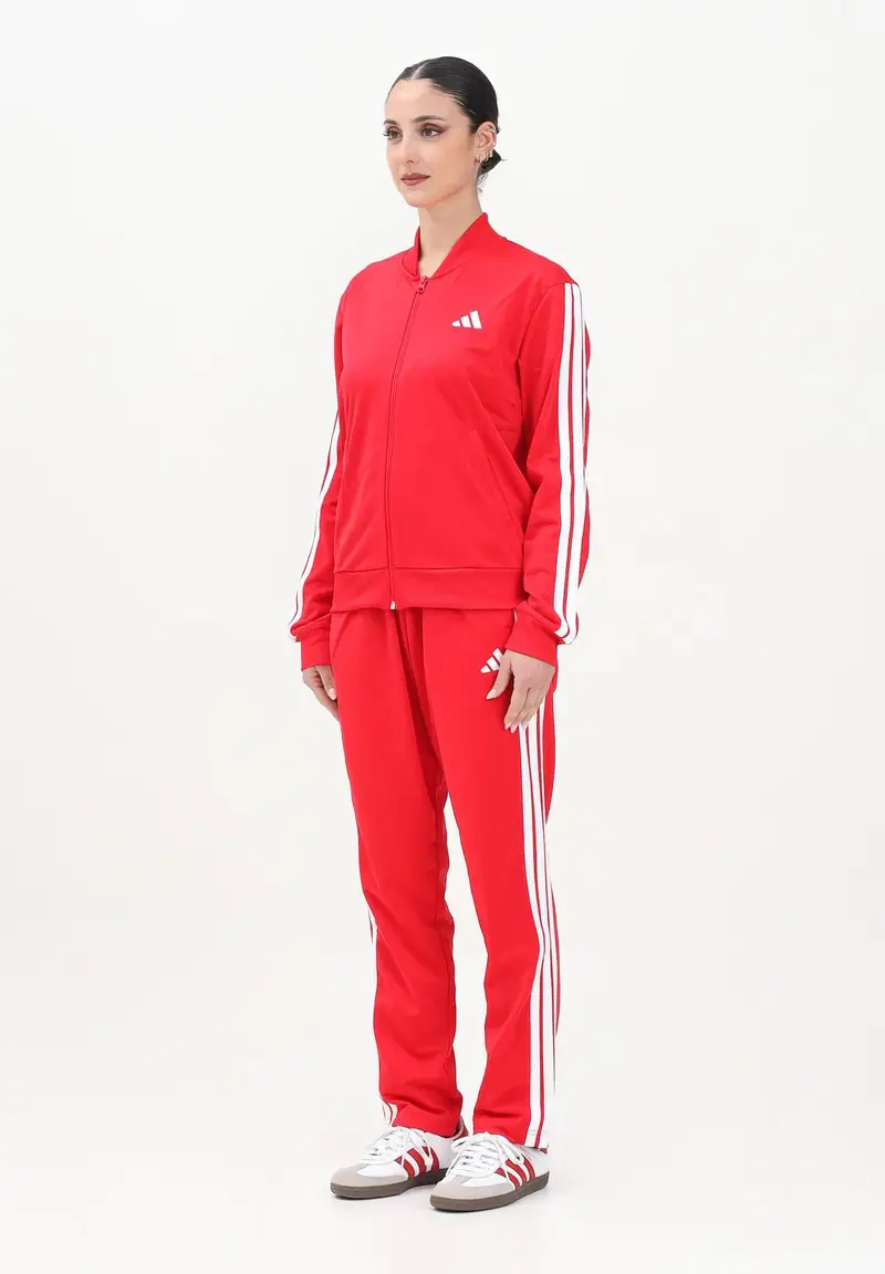 ADIDAS PERFORMANCE Tuta sportiva Essentials 3-Stripes rossa da donna