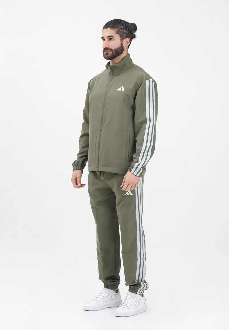 ADIDAS PERFORMANCE Tuta Sportswear Basic 3-Stripes Woven verde da uomo