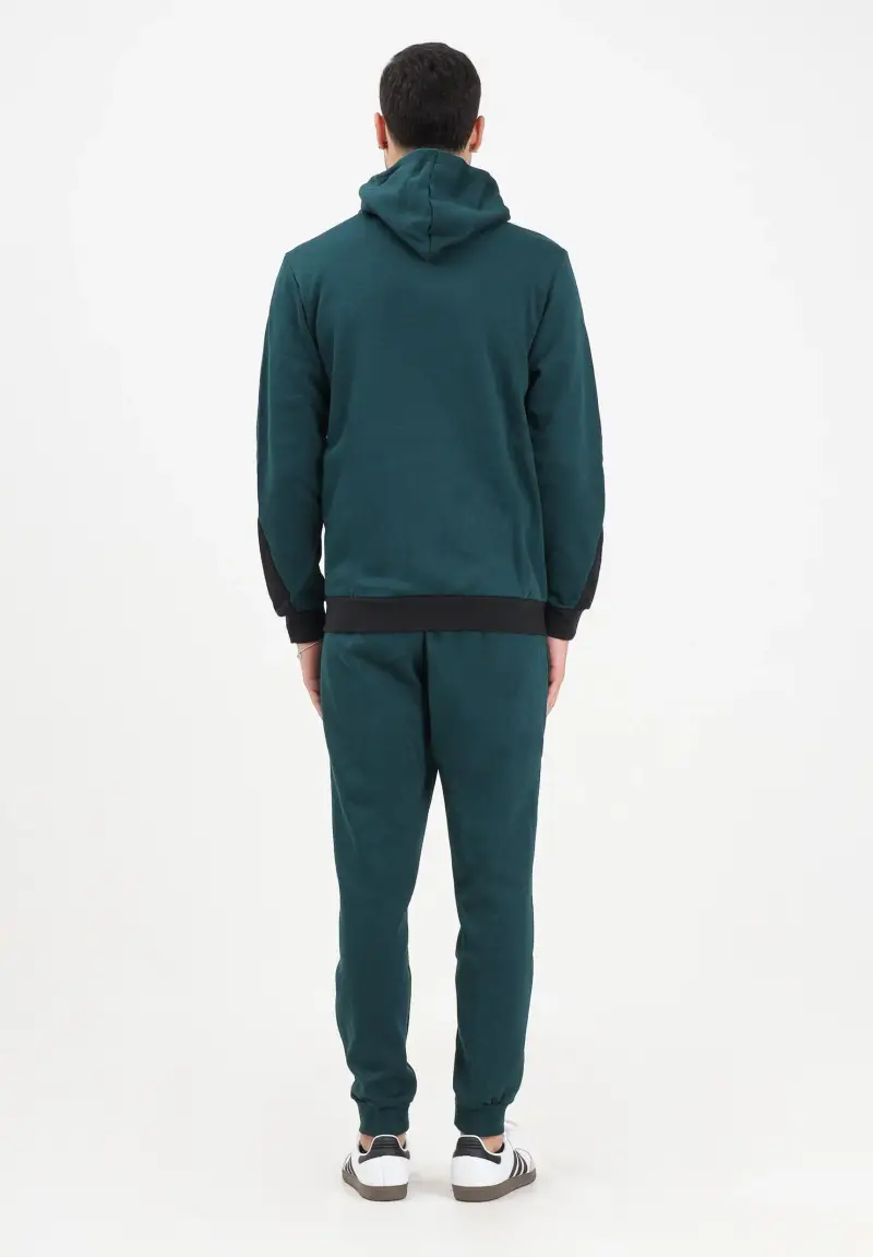 Tuta Sportswear Fleece Colorblock verde petrolio da uomo miniatura 3