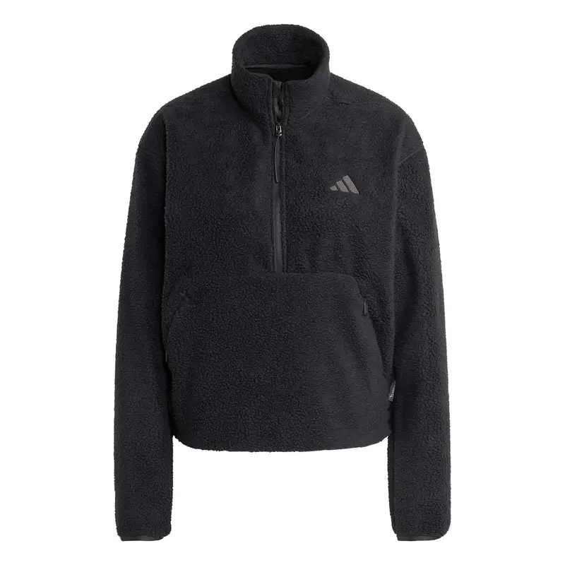 Pile da donna con 1/2 zip adidas City Tech High Pile Noir