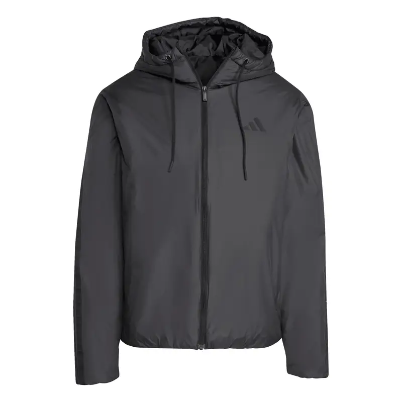 Piumino termico con cappuccio adidas Essentials Climawarm 3 stripes Noir