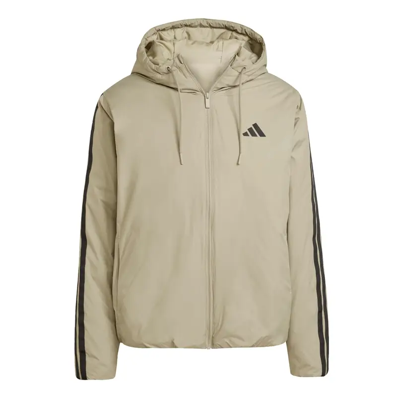 Piumino termico con cappuccio adidas Essentials Climawarm 3 stripes Vert
