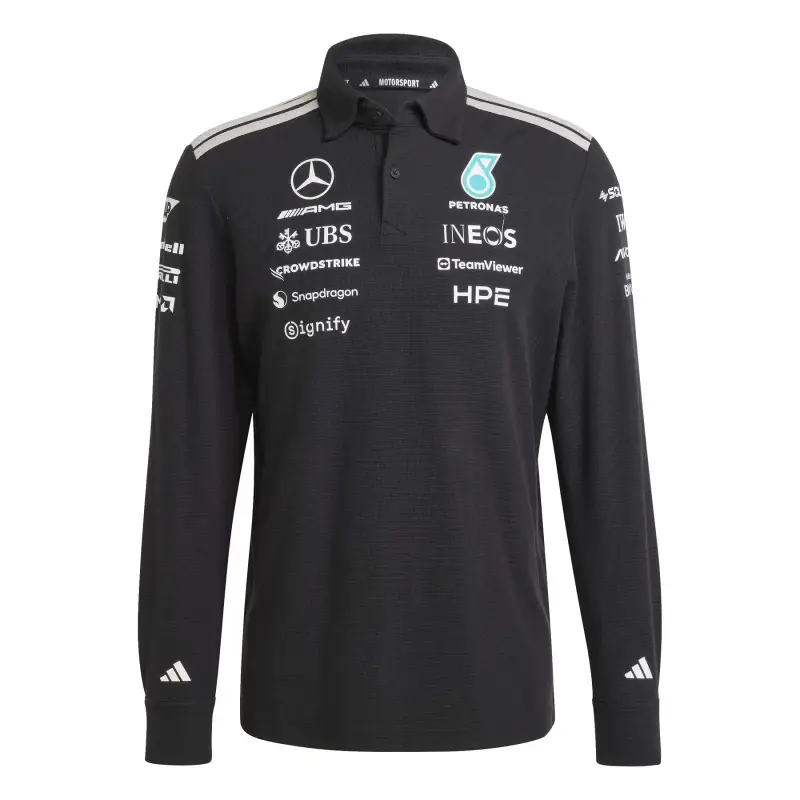 Polo a maniche lunghe in cotone Mercedes AMG Petronas Formula One Team Engineers