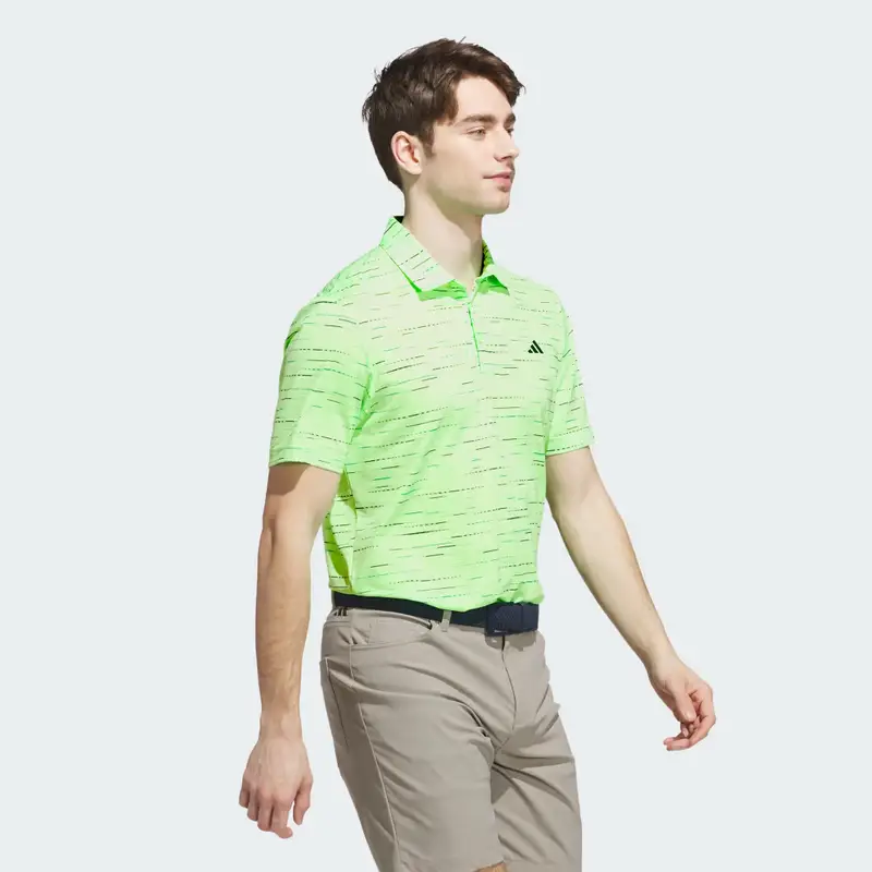 Polo a Rete Ultimate365 con Stampa Glimmer Lime Burst miniatura 3
