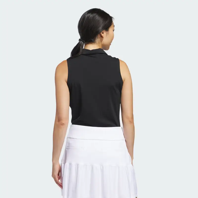 Polo Ultimate365 Solid Sleeveless Black miniatura 2