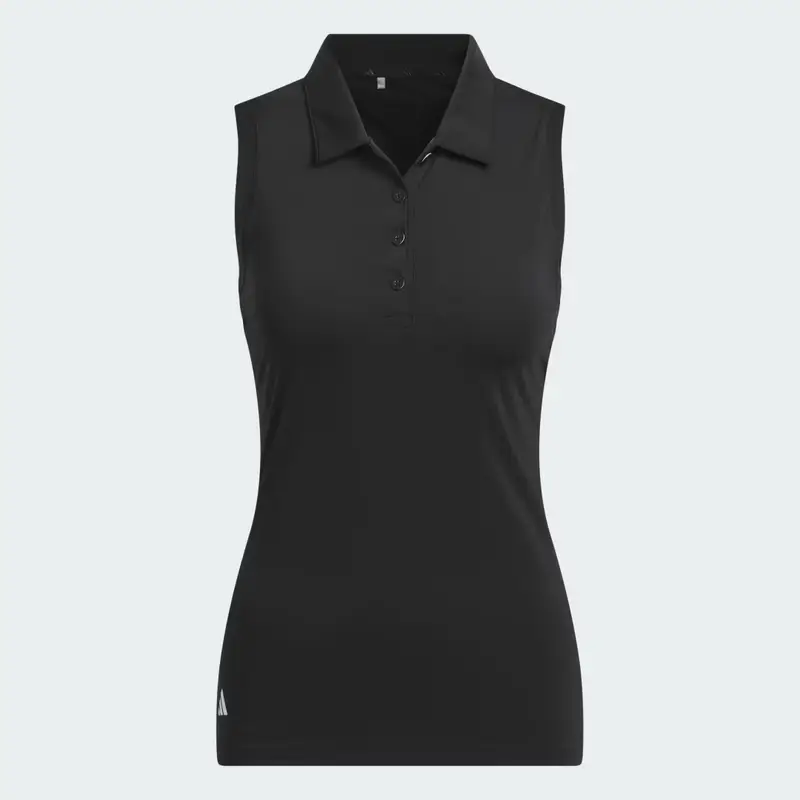 Polo Ultimate365 Solid Sleeveless Black miniatura 4