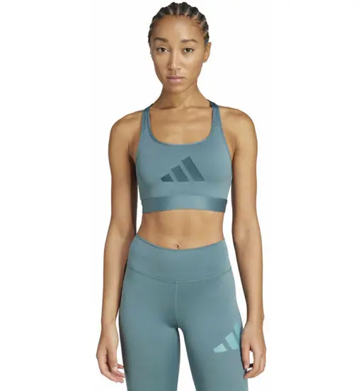 Powerreact Big Logo Graphic W - reggiseno sportivo basso sostegno - donna Green