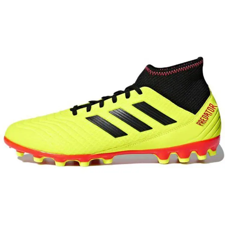 Predator 18 3 Punta Rotonda Allacciatura AG (Borchie corte in gomma) Scarpe da Calcio Resistenti allo Scivolamento Durevoli Uomo Scarpe da Calcio Nero Giallo BB7748 43⅓