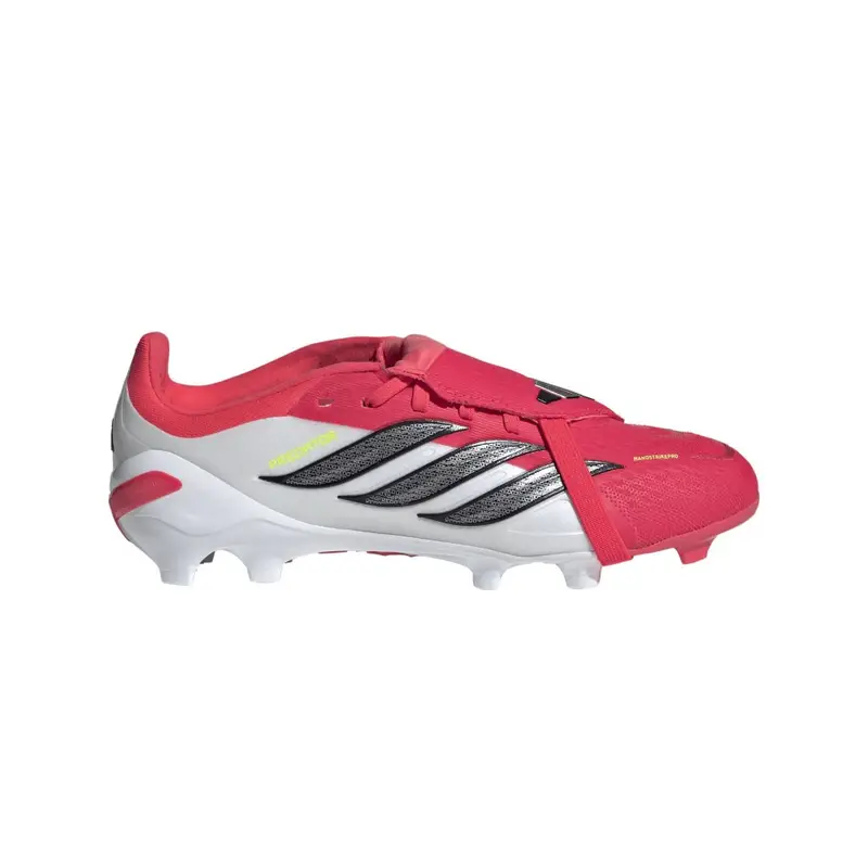 Predator Elite Ft Fg Rosso Nero Bianco - Scarpe Da Calcio Bambino EUR 34 / UK 2