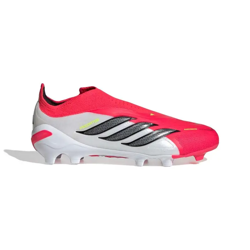Predator Elite Ll Fg Rosso Nero Bianco - Scarpe Da Calcio Bambino EUR 38 / UK 5