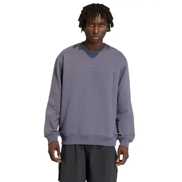 Premium Essentials Crew Sweatshirt Uomo - Felpe Grigio - di cotone Grey