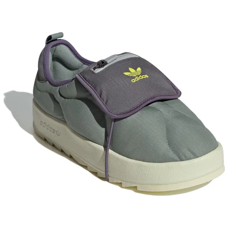 Adidas Puffylette Sneakers Unisex Argento e Verde miniatura 3