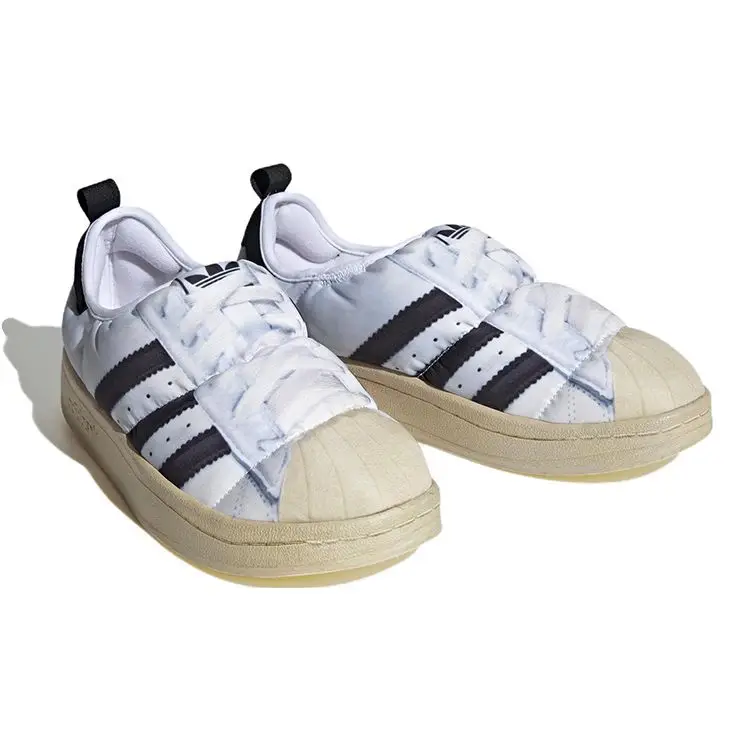 Puffylette Superstar Sneakers Unisex Bianche Calzature-Bianco Nucleo-Nero HP6697 38 miniatura 3