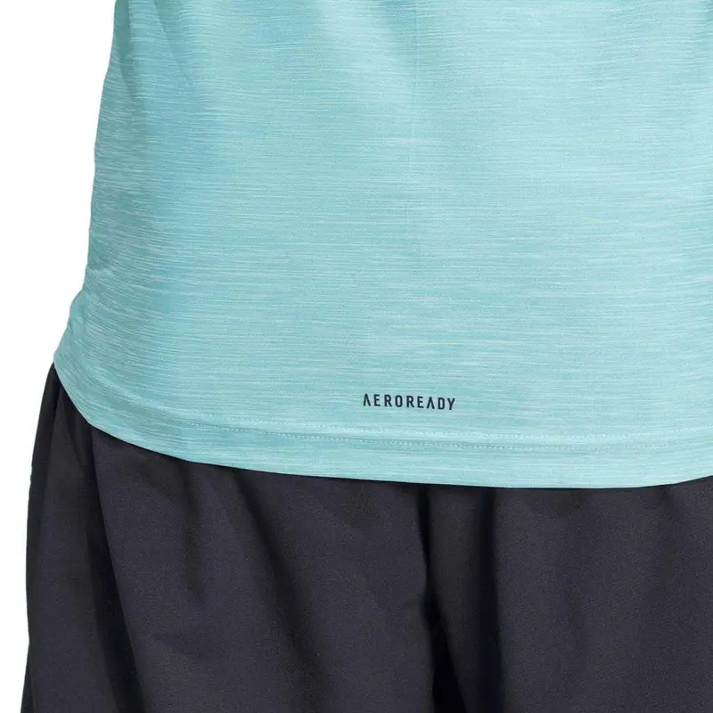 Pullover da Allenamento Adidas da Uomo Gym+ con Zip Quarto L luce di colore blu miniatura 4