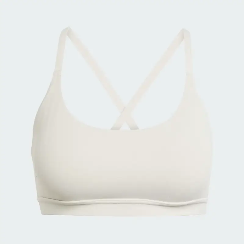 Reggiseno adidas All Me a supporto leggero Beige miniatura 4
