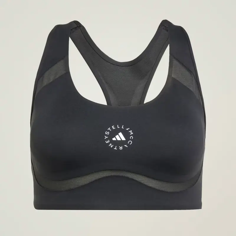 Reggiseno da allenamento adidas By Stella McCartney Power Impact Sostegno Medio Black miniatura 4
