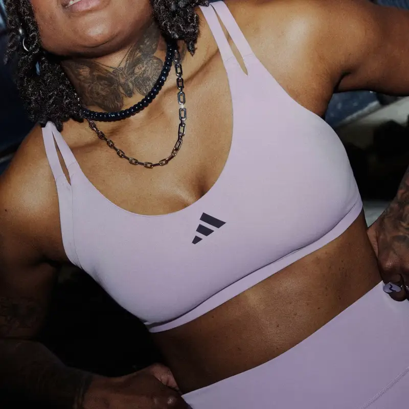 Reggiseno per allenamento leggero Aeroimpact Luxe Powder Plum miniatura 2