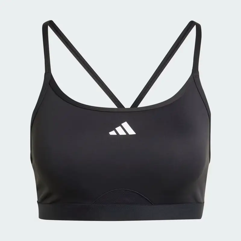 Reggiseno sportivo Aeroreact Training 3-Stripes Black miniatura 4
