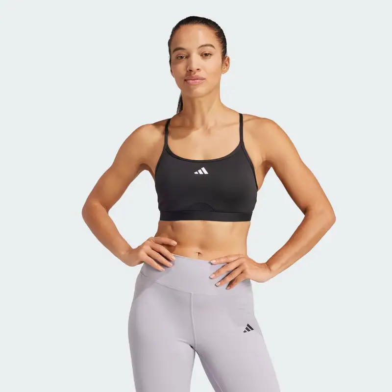 Reggiseno sportivo Aeroreact Training 3-Stripes Black