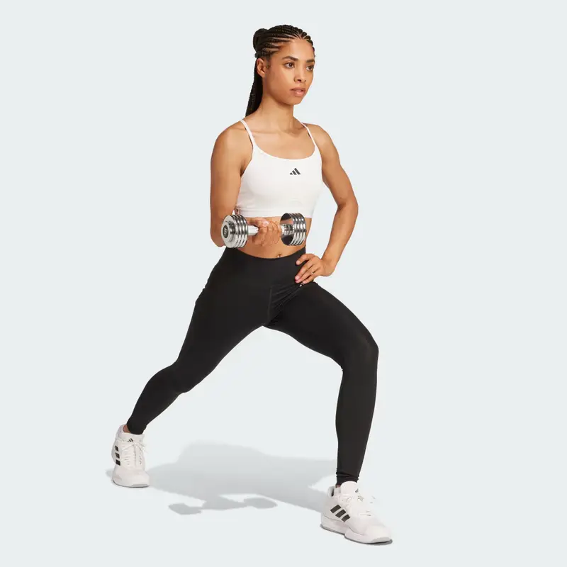 Reggiseno sportivo Aeroreact Training 3-Stripes White miniatura 3