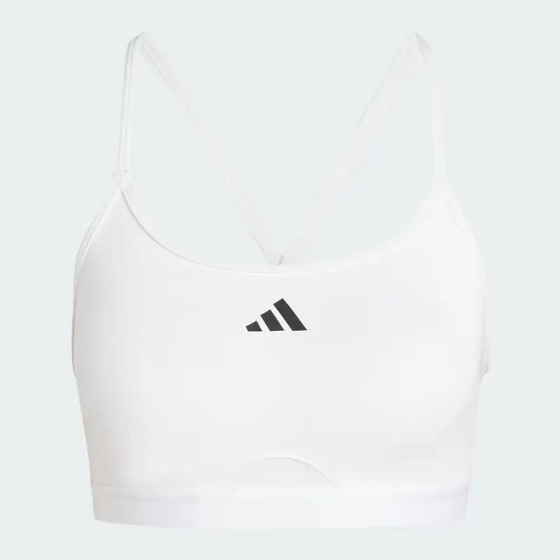 Reggiseno sportivo Aeroreact Training 3-Stripes White miniatura 4