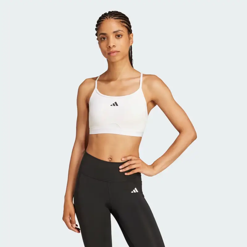 Reggiseno sportivo Aeroreact Training 3-Stripes White