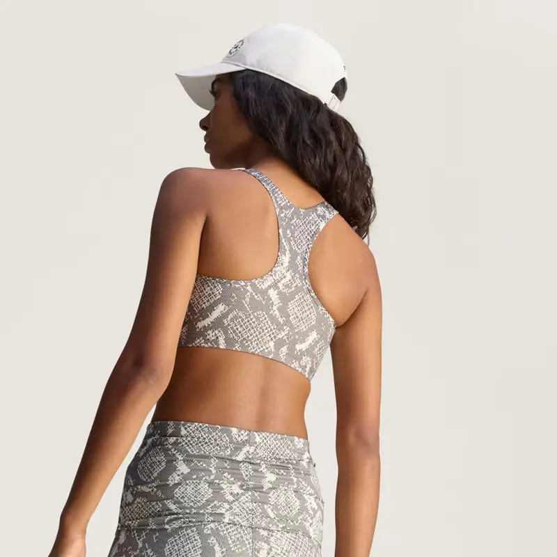 Reggiseno sportivo da allenamento adidas By Stella McCartney Power Impact Medium Support Printed Almond Milk miniatura 2