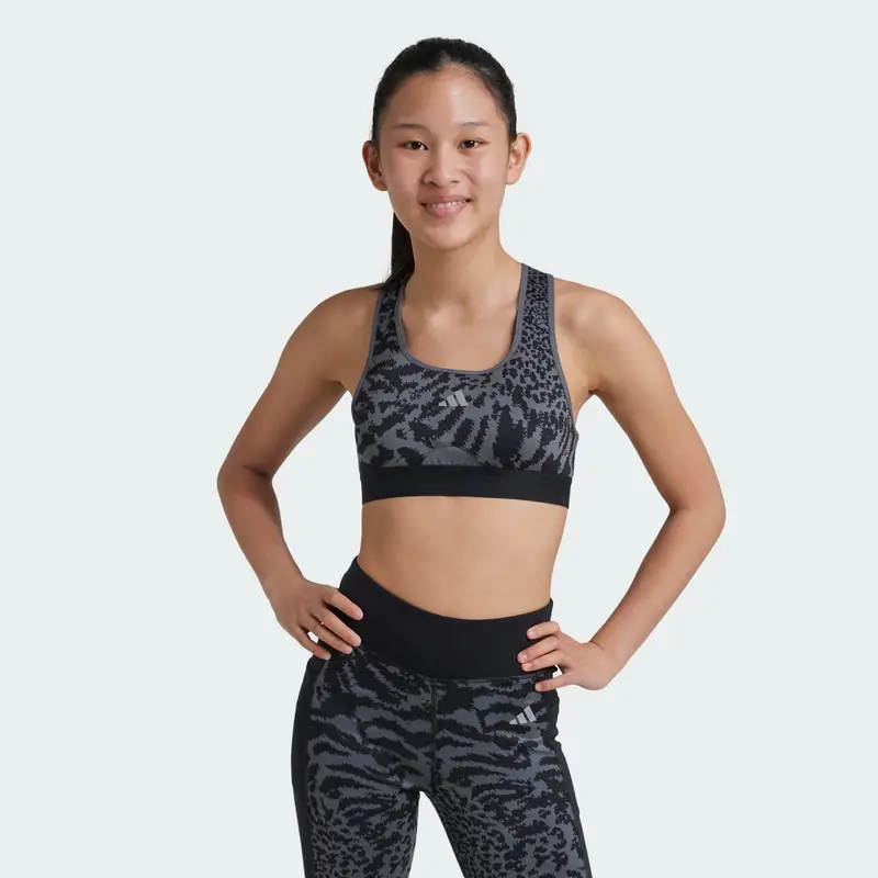 Reggiseno sportivo Power React Junior | Adidas Grigio carbone
