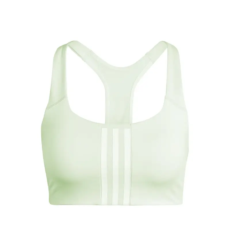 Reggiseno Sportivo PowerImpact Medium Tristripe Verde Donna M A/B