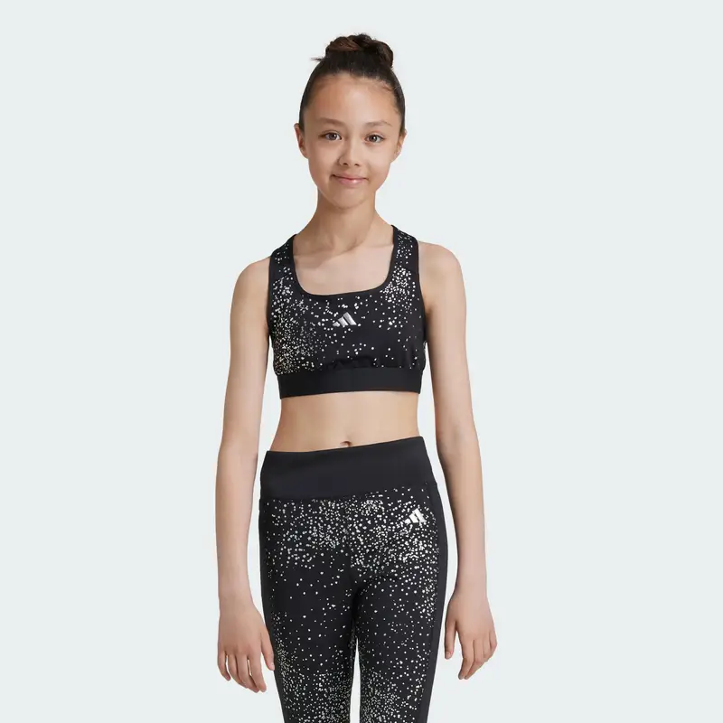 Reggiseno sportivo Powerreact Glam Junior | Adidas Nero